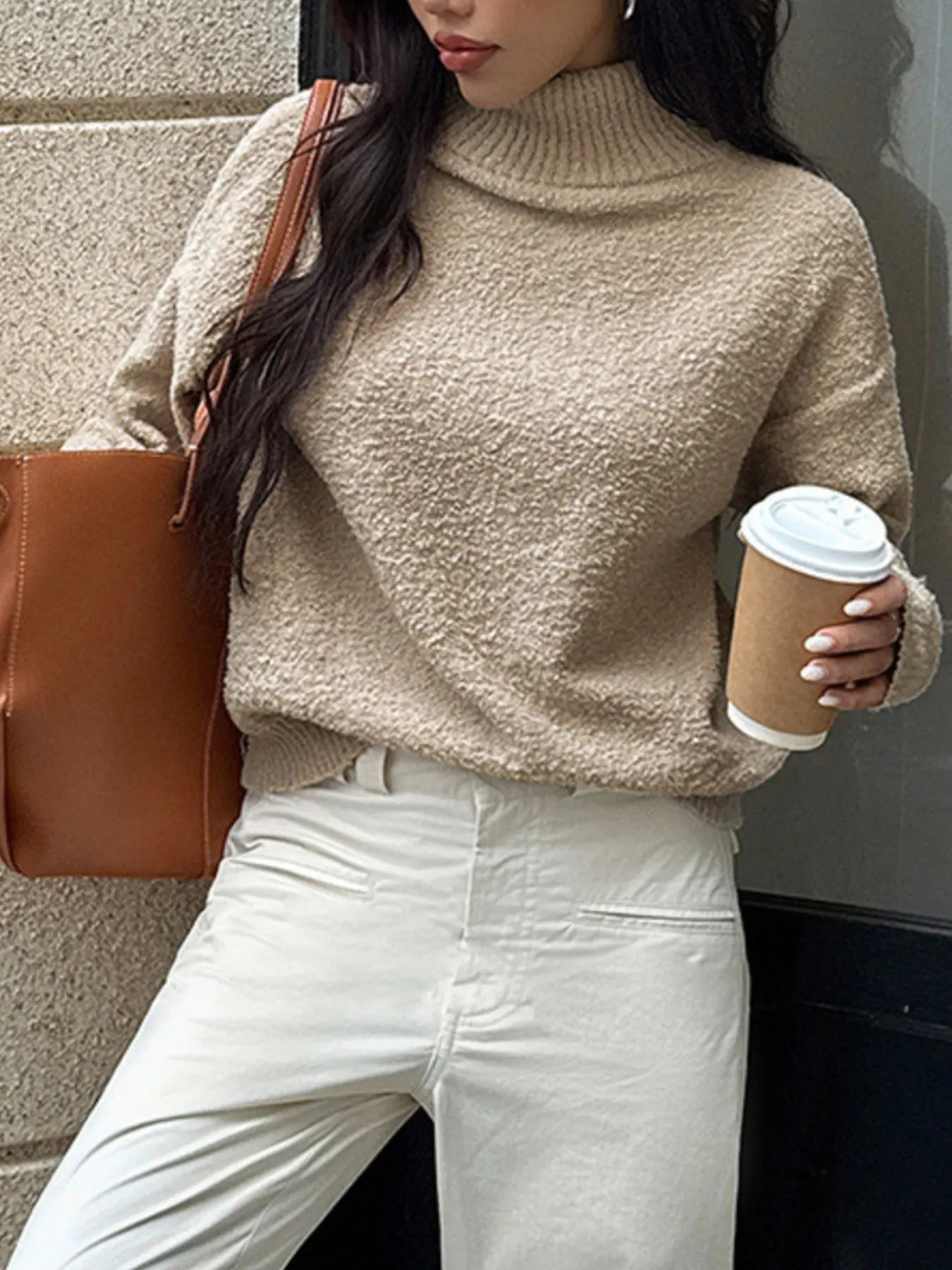 Turtleneck  Sleeve Sweater 2