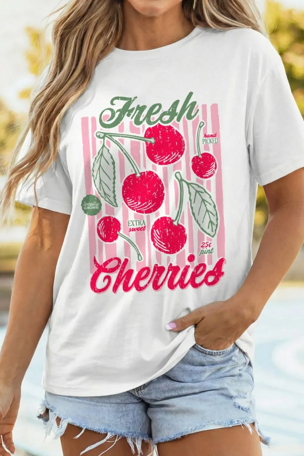 Fresh Cherries Graphic Oversized T-Shirt 3