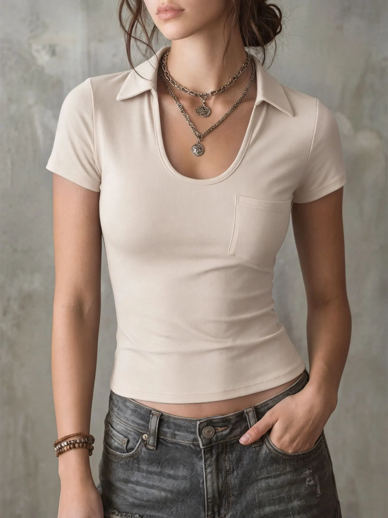 Casual Short Sleeve Slim Fit T-Shirt