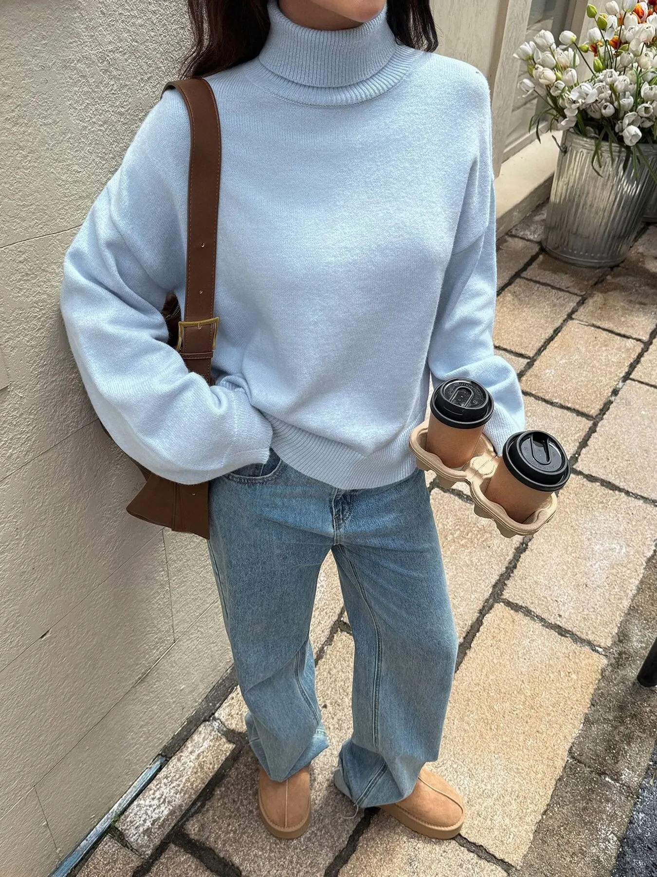 Turtleneck Long Sleeve Sweater 2