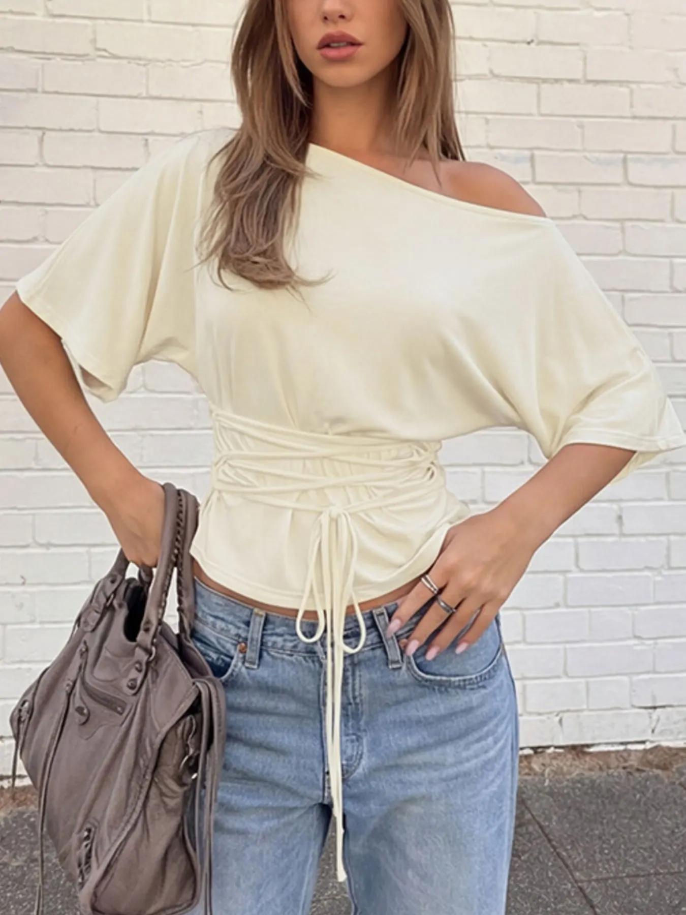 Boat Neck Short Sleeve T-Shirt