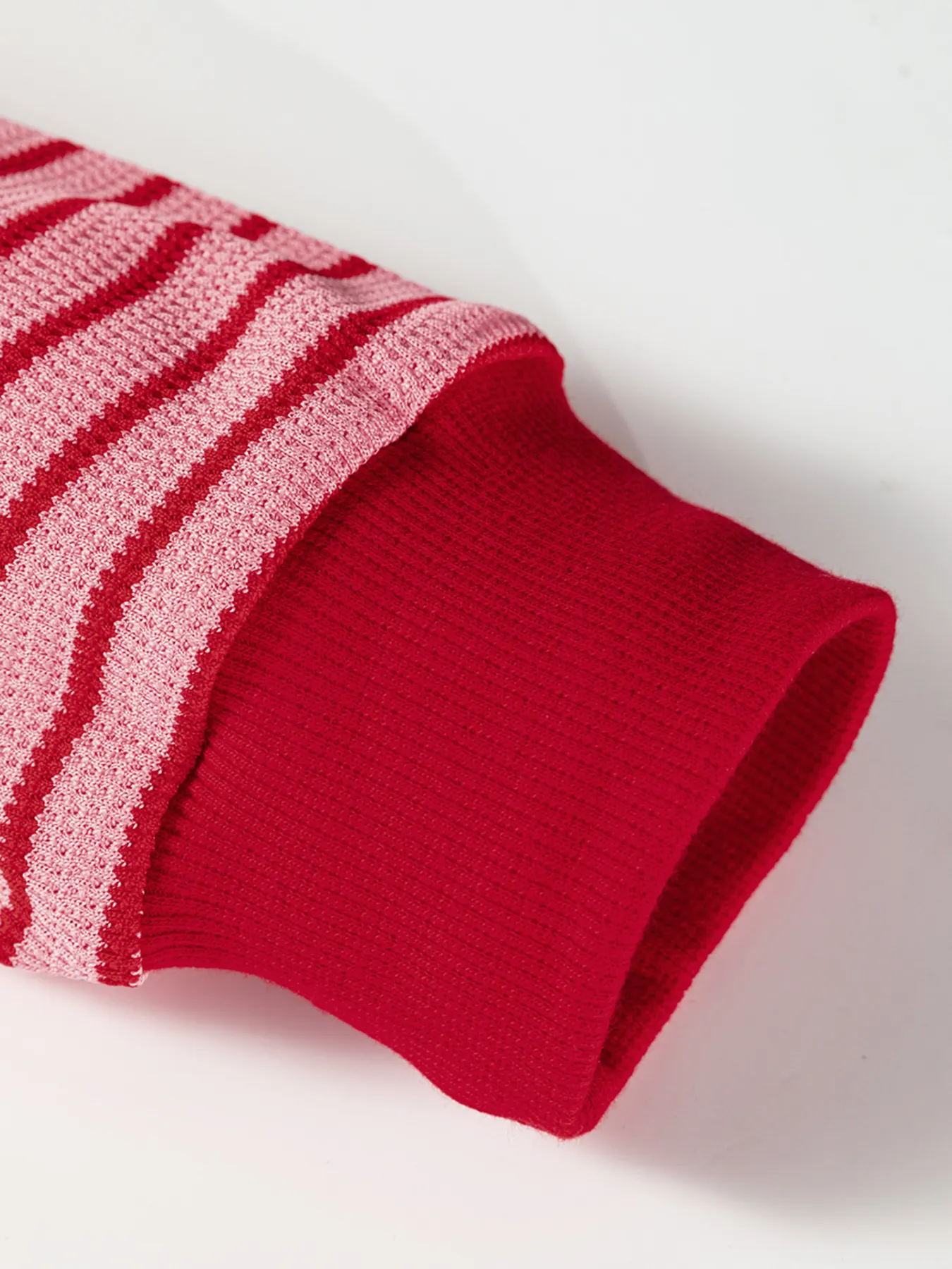Stripe Textured Round Neck Drop Shoulder Long Sleeve T Shirt 7